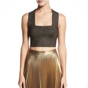 ♡$235 ICONIC A.L.C.™ ☆Ali☆ Bronze Metallic Crop Top♡ Size Medium♡ FLAWLESS♡